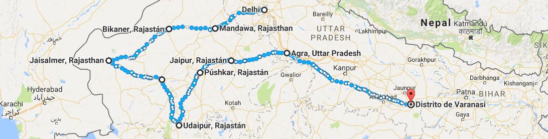 ruta india completa